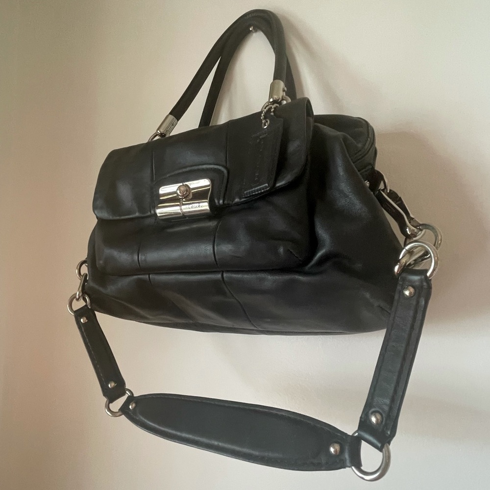 Black COACH Leather Purse